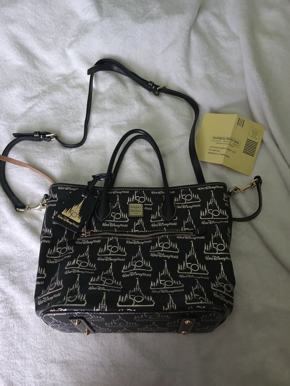 Dooney&Bourke Walt Disney World 50th Anniversary Castle Tote Bag -Read Listing- - Picture 2 of 15